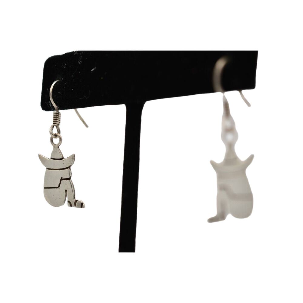 Taxco 925 Mexico Earrings Dangle Ombre Sombrero Tribal Dangle Signed BinAK - Picture 3 of 12
